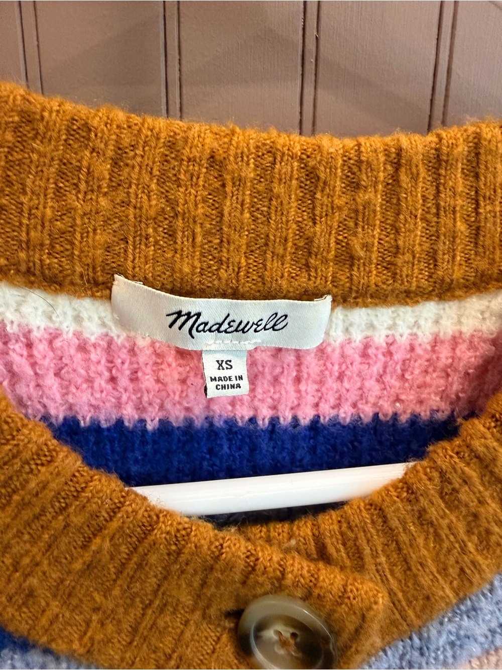 Madewell Striped Button-Front Sweater Cardigan - Picture 3 of 4